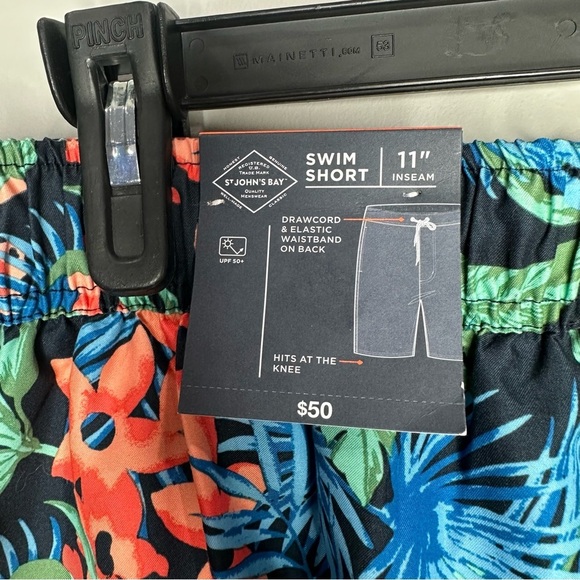 St John’s Bay Tropical Floral Men's Swim Shorts 2XLT - Picture 5 of 5